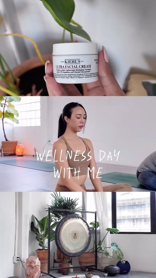 Instagram post by @maneepisut for Kiehl's Thailand. Caption reads: [...] #อากาศไหนใช้คีลส์ก็เอาอยู่ @kiehlsthailand.
