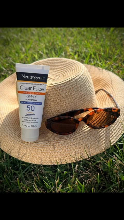 Instagram post by @rebel_reviewer1981 for Neutrogena. Caption reads: Neutrogena Clear Face Break-out Free Sunscreen....