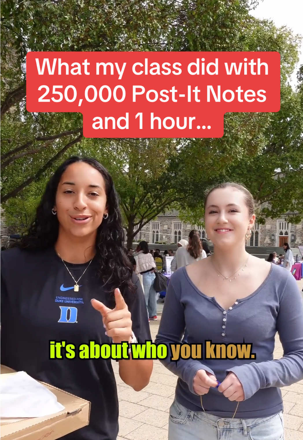 TikTok post by @aarondinin for Post-it. Caption reads: What would you have done with a giant box of....