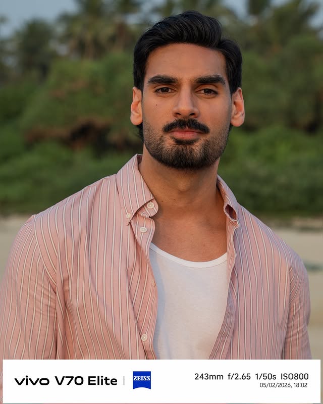 Instagram post by @ahan.shetty for Vivo. Caption reads: [...] but kept the vibe. 🕺‍♂️🤦🏽‍♂️ The....