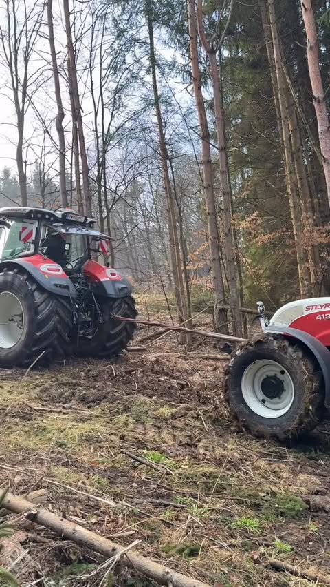 Instagram post by @markusholzschuster for STEYR Traktoren. Caption reads: irgendwie gehts dann eh..😂 Werbung #steyr....