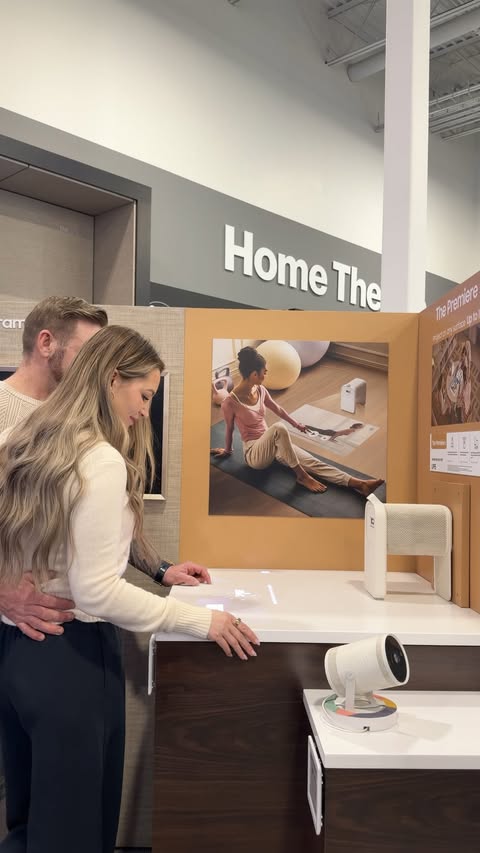 Instagram post by @heysarahdarling for Best Buy. Caption reads: [...] and sound unreal too! We stopped by....
