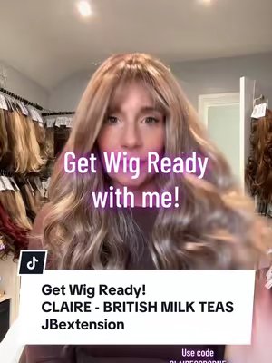 TikTok post by @claireossie for JBSelect4U. Caption reads: Get wig ready with me with some of my favourite....
