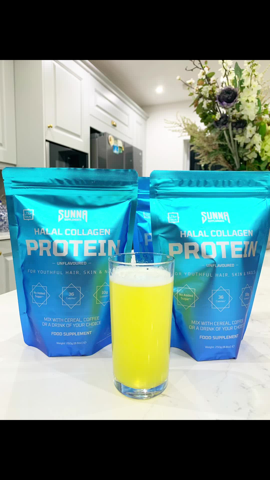 TikTok post by @luckys_home for Sunna Supplements. Caption reads: [...] try this fantastic product from @Sunna....