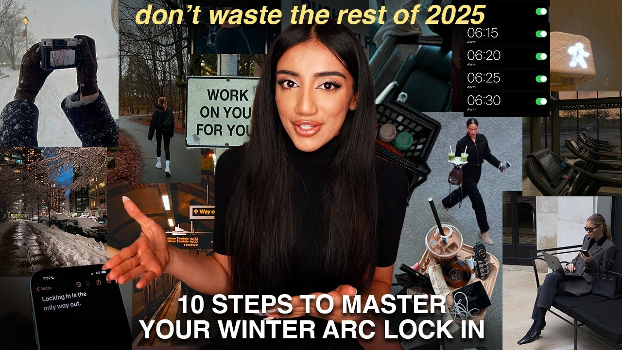 YouTube post by @tamkaur for Abbott Lyon. Caption reads: 10 STEPS TO LOCK IN BEFORE 2026 | goal-setting,....