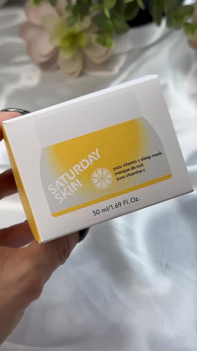 Instagram post by @labeautygirly07 for Saturday Skin. Caption reads: Yuzu Vitamin C Sleep Mask @saturday_skin 

This is....