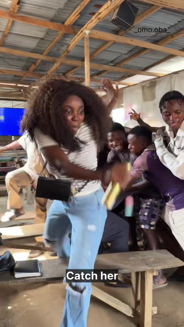 TikTok post by @_omo.oba__ for Rexona. Caption reads: At least they didn’t catch me 😭😭 Please use....