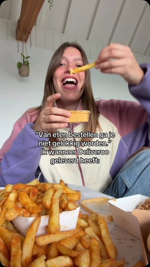 Instagram post by @shaunivanimpe for Deliveroo. Caption reads: Advertentie | Nee maar met @deliveroo_be is uw....