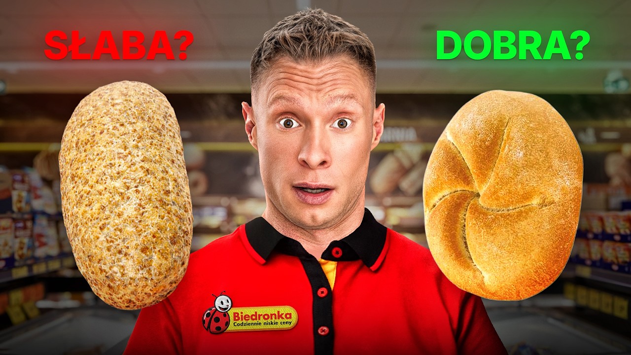 YouTube post by @Michal_Wrzosek for empik. Caption reads: The BEST and WORST rolls from Biedronka 🐞.