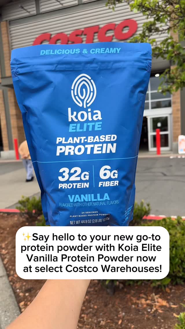 Instagram post by @costcodeals for Koia. Caption reads: [...] your new go-to protein powder with....