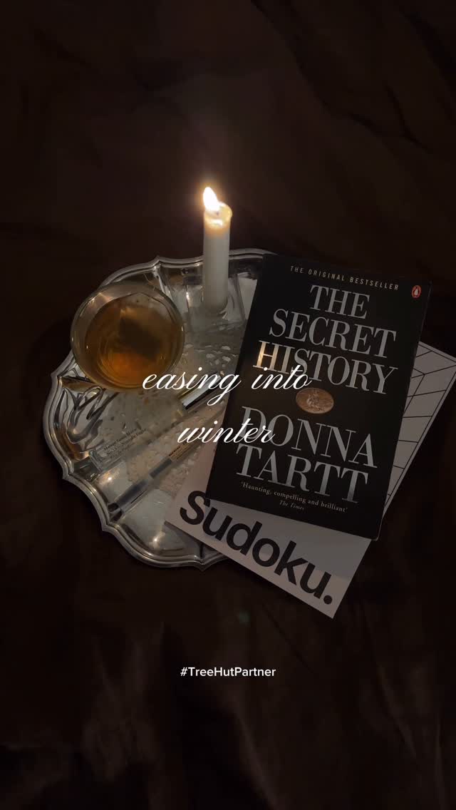 Instagram post by @gabrielleaihara for Treehut. Caption reads: a fresh start to the cold season ✨ candlelight....