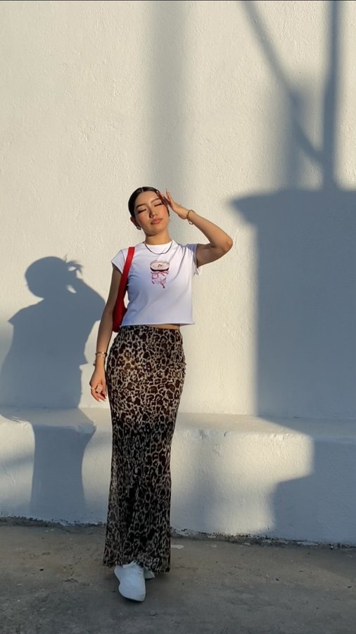 Instagram post by @ximebenja for SHASA. Caption reads: @shasa_mx 🐆🍸❤️ Ootd✨ #lookshasa #shasaclub [...].