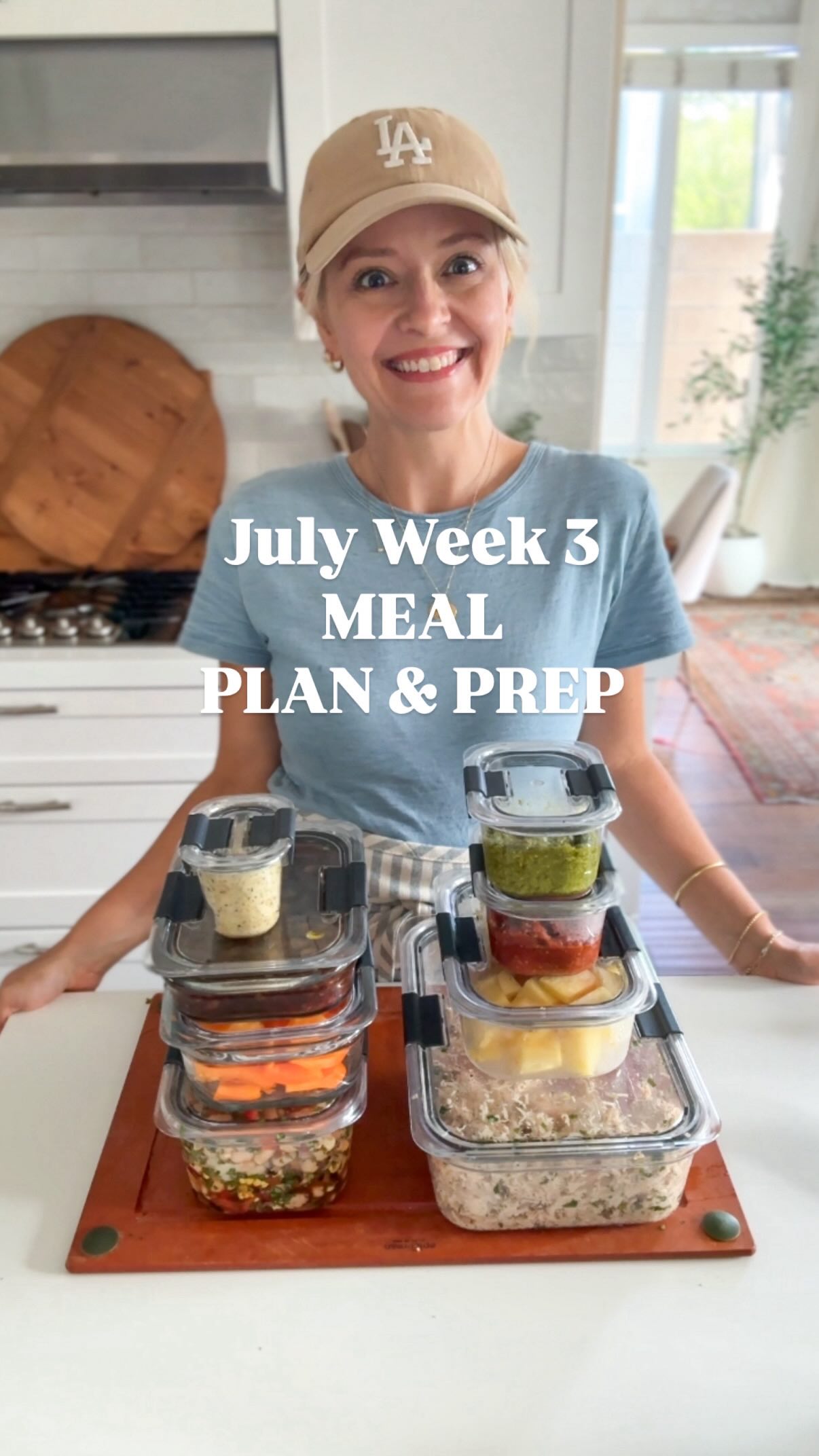 Instagram post by @kelseynixon for Rubbermaid. Caption reads: Prepped 3 recipes in 1 hour (plus a bunch of....