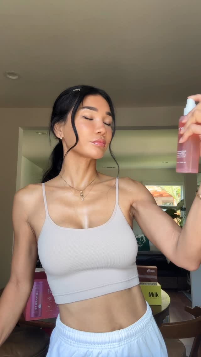 Instagram post by @joleendiaz for milkmakeup. Caption reads: trying to get summer ready 💕 #ad
• @rmsbeauty....