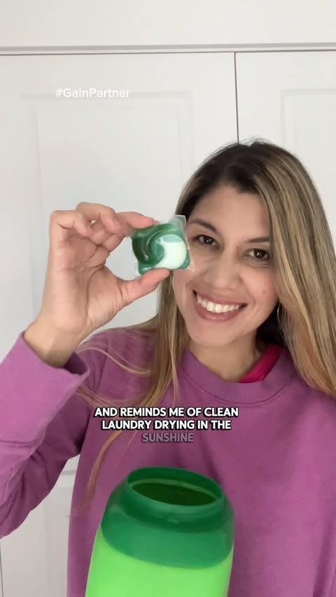 Instagram post by @daneryta for I Love Gain. Caption reads: Laundry day just got upgraded with @ilovegain plug....