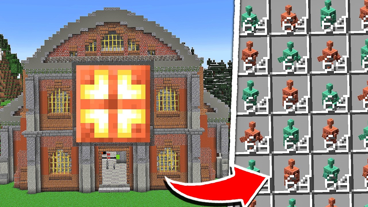YouTube post by @SB737 for Disney Magic Kingdoms. Caption reads: I Built a COPPER GOLEM Factory in Minecraft....