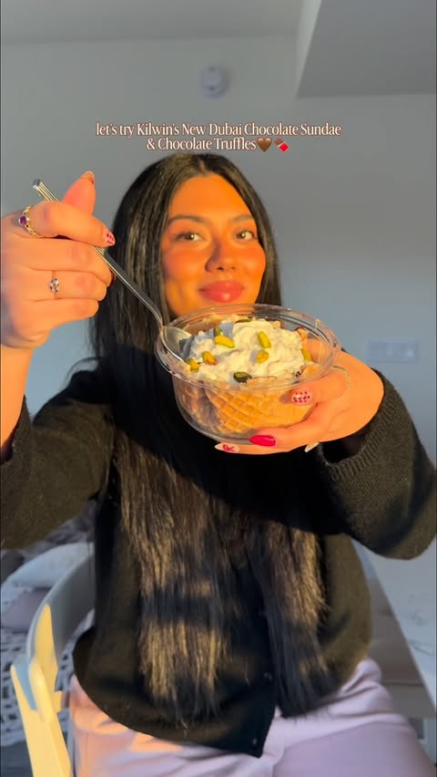 Instagram post by @delightfuleats_ for Kilwins. Caption reads: 📍 @kilwins 🍫🍦🤎

• I stopped by my local....