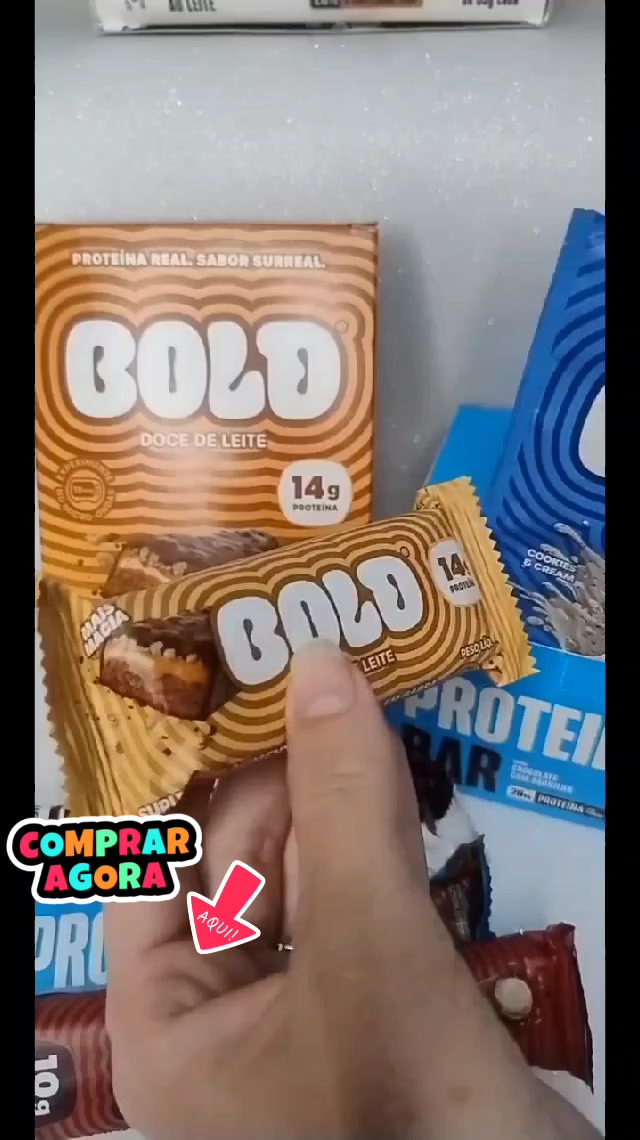 TikTok post by @receitasfaceis0112 for BOLD SNACKS. Caption reads: [...] #bold #proteina@BOLD SNACKS.