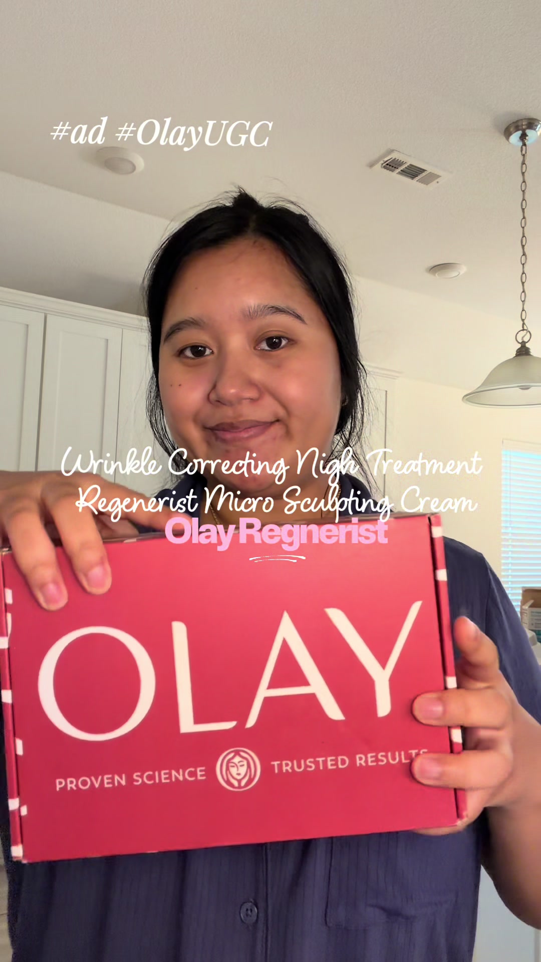 TikTok post by @simplymomica for Chimeable. Caption reads: Thank you to @Olay Skin Care @chimeable for....