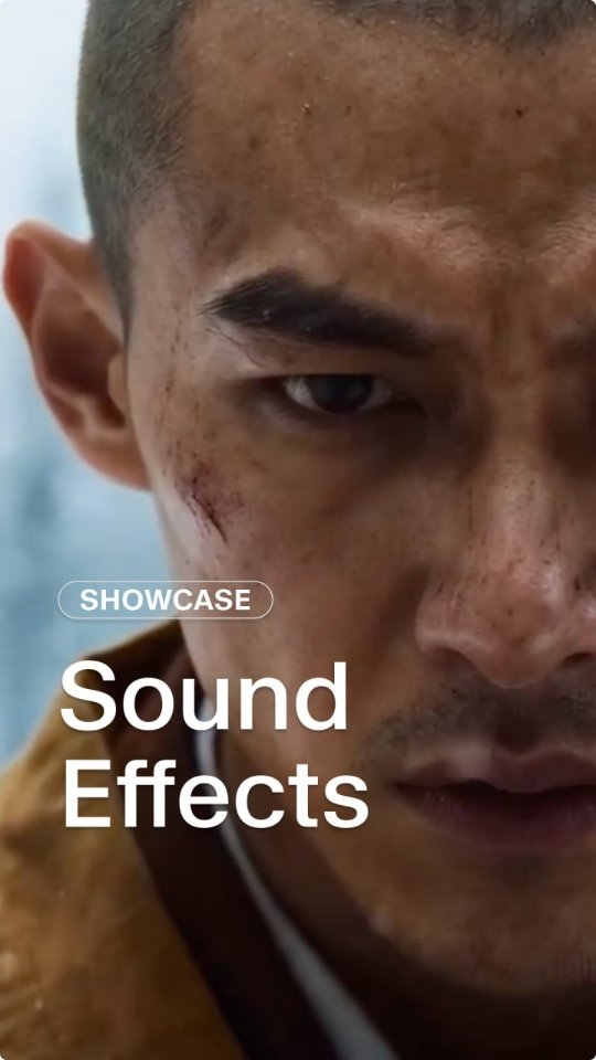 Instagram post by @theblasian for ElevenLabs. Caption reads: [...] movement, and precision. He used ElevenLabs....