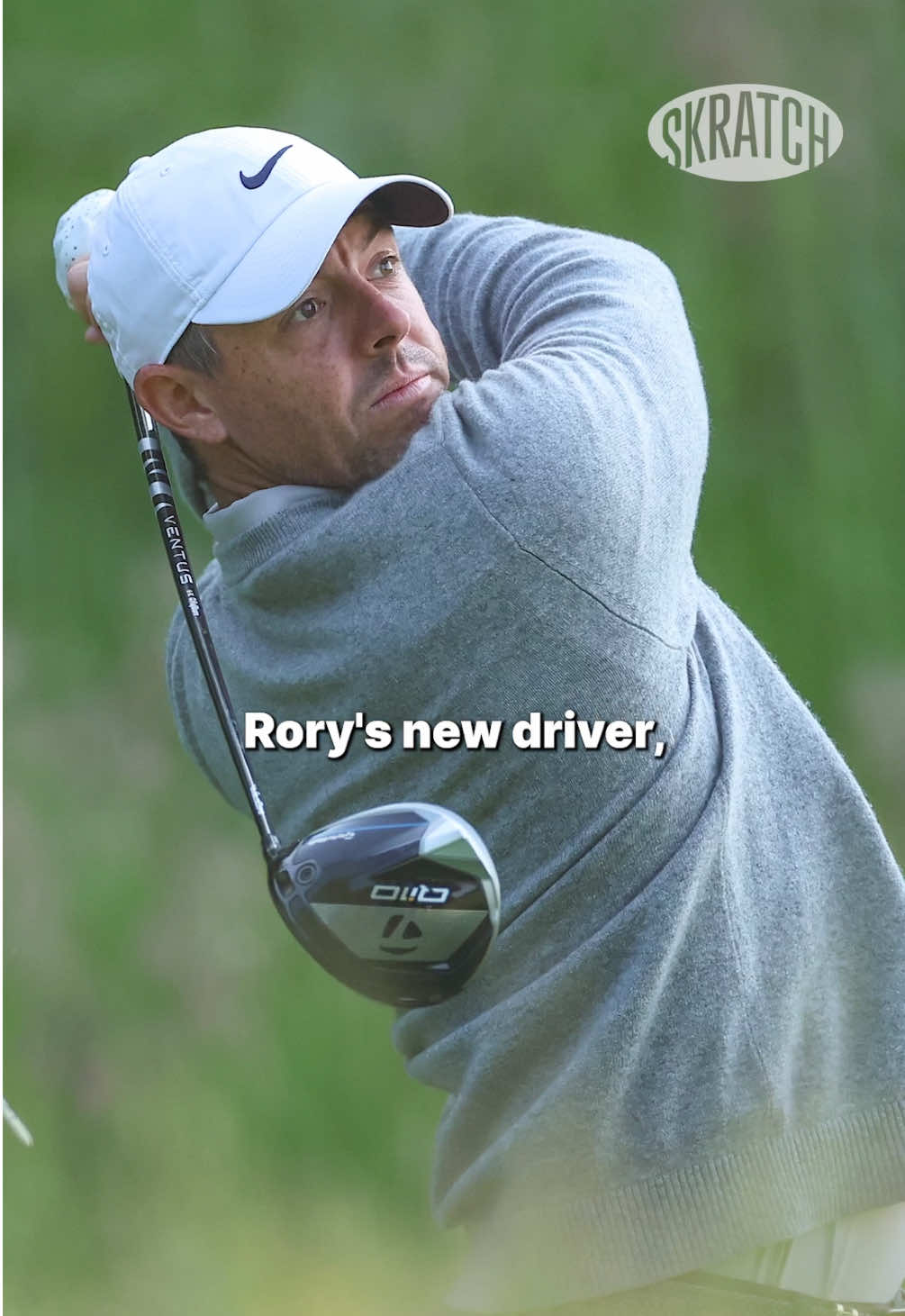 TikTok post by @skratch for Titleist. Caption reads: Rory’s new (old) driver, brand new @Titleist....