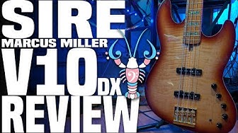 YouTube post by @LowEndLobster for SIT Strings. Caption reads: Sire V10dx Review - Is the top tier V worth the....
