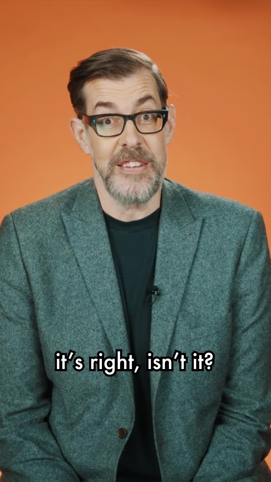 Instagram post by @misterosman for Penguin. Caption reads: Can Richard Osman correctly guess which character....