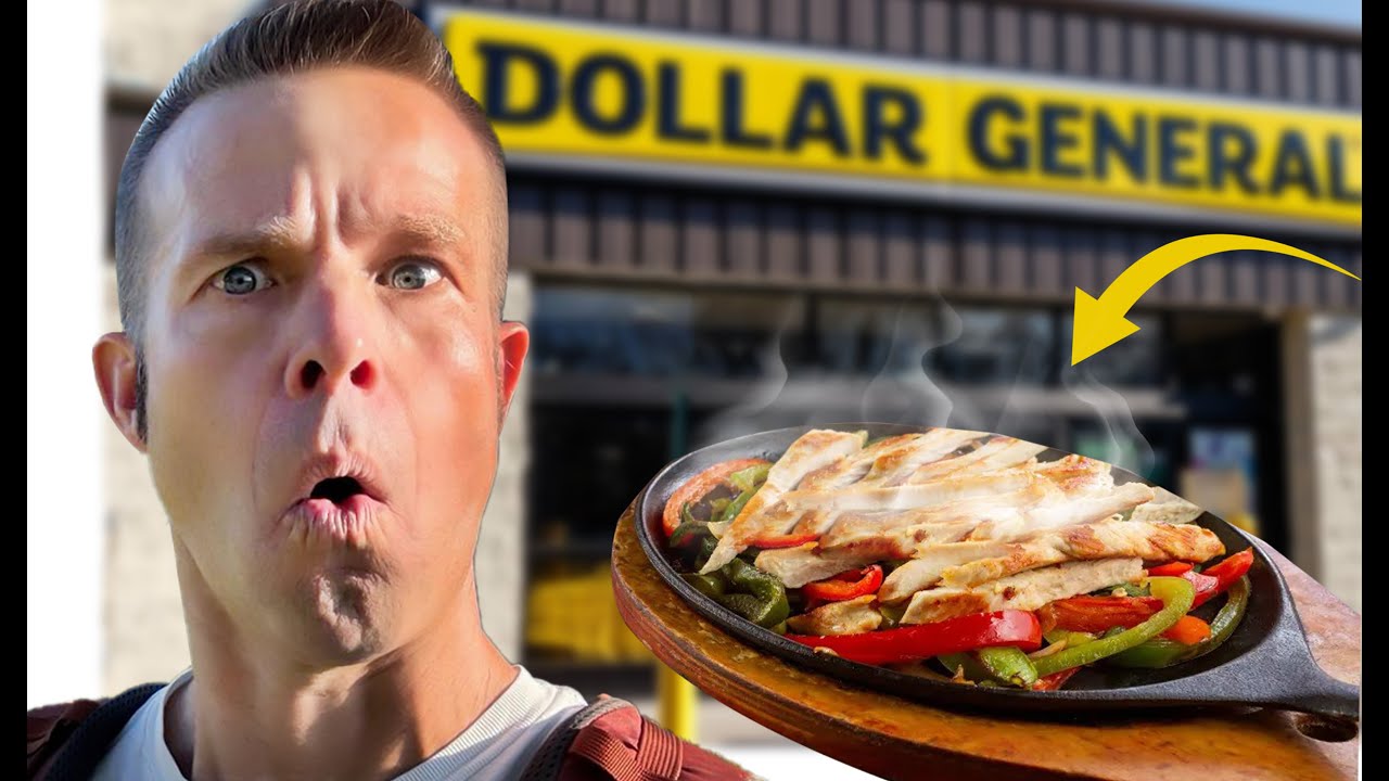 YouTube post by @ChefCorso for TEREN. Caption reads: Dollar General Fajita Night.