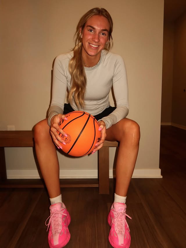 Instagram post by @nataliepotts_22 for DICK'S Sporting Goods. Caption reads: [...] the court. #AngelReese1 @reebok....