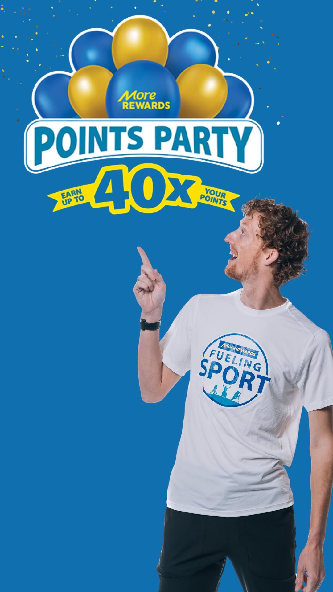 Instagram post by @evandunfee for More Rewards. Caption reads: It’s Points Party Time at @more_rewards and I was....