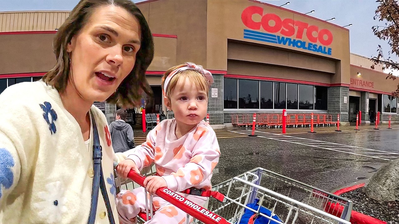YouTube post by @ThisAlaskaLife for Flodesk. Caption reads: Alaska COSTCO Grocery SHOP & HAUL | Family of 7.