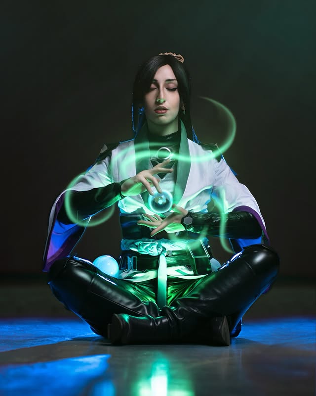 Instagram post by @valery.606 for Riot Games. Caption reads: 𝘐𝘧 𝘺𝘰𝘶 𝘮𝘶𝘴𝘵 𝘧𝘢𝘭𝘭, 𝘵𝘩𝘦𝘯 𝘧𝘢𝘭𝘭....