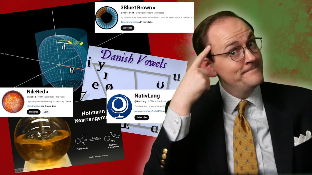 YouTube post by @WritingwithAndrew for Brilliant.org. Caption reads: You Don't Have to "Dumb It Down".