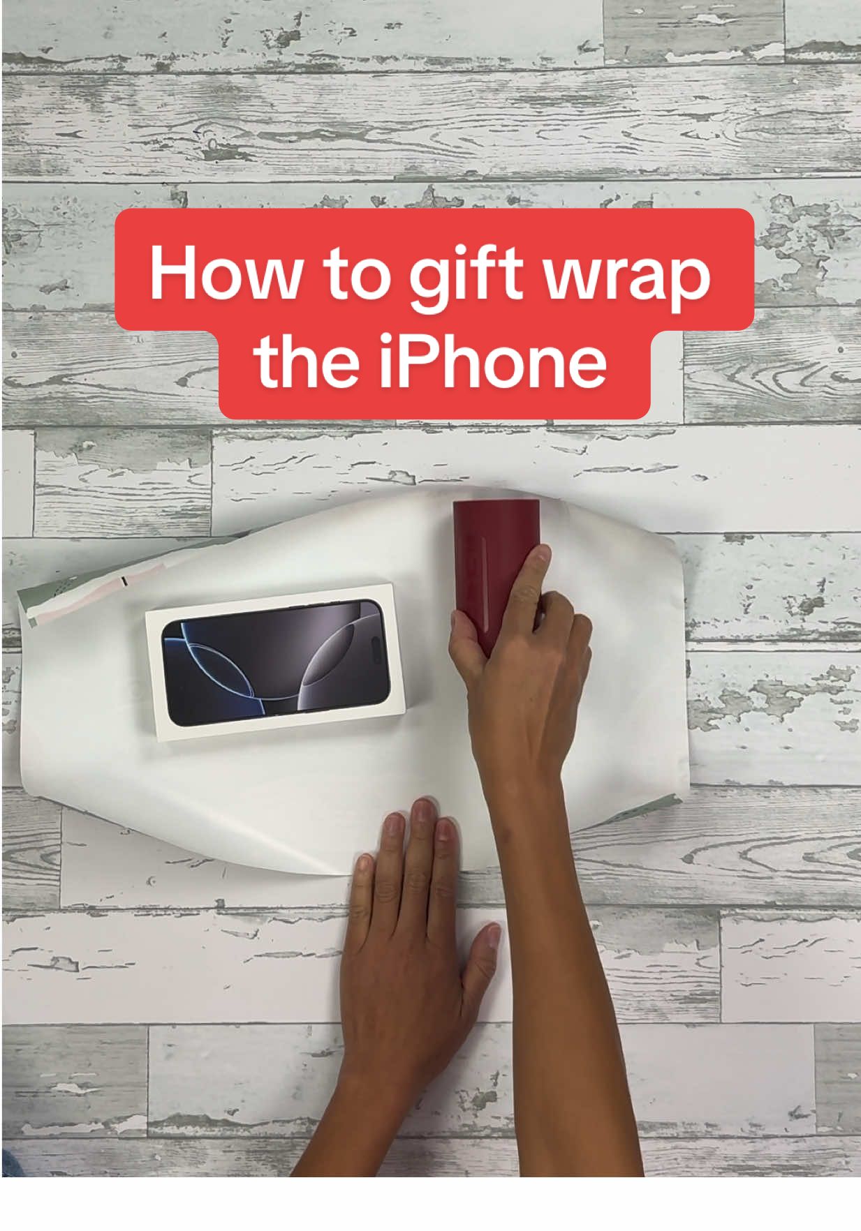 TikTok post by @lenniamc for Little ELF Products. Caption reads: [...] wrap the iPhone pro max using the @Little....