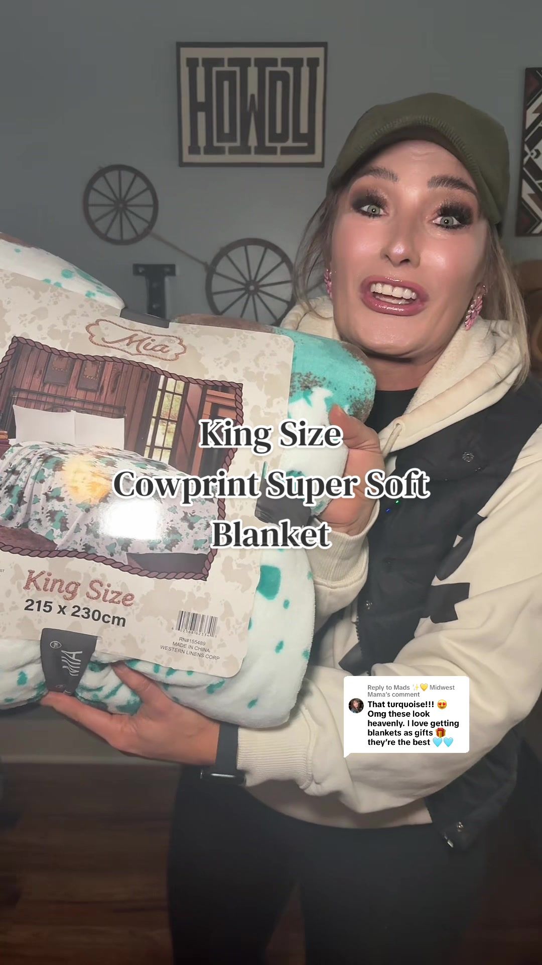 TikTok post by @youseekait_style for Dani Morgans. Caption reads: Replying to @Mads ✨💛 Midwest Mama these cowprint....