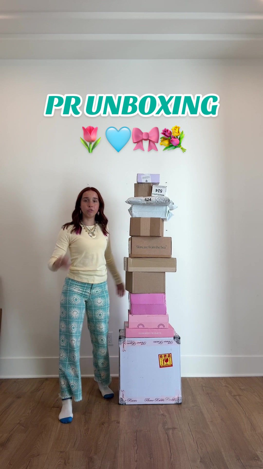 TikTok post by @lisi.shops for Petalandpup. Caption reads: next PR unboxing will be in my new apartment 🥳....