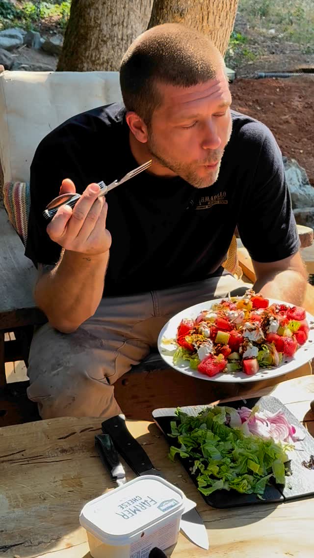 Instagram post by @chefadamglick for Lifeway Foods. Caption reads: 🥗 Summertime Salad, light and refreshing on these....