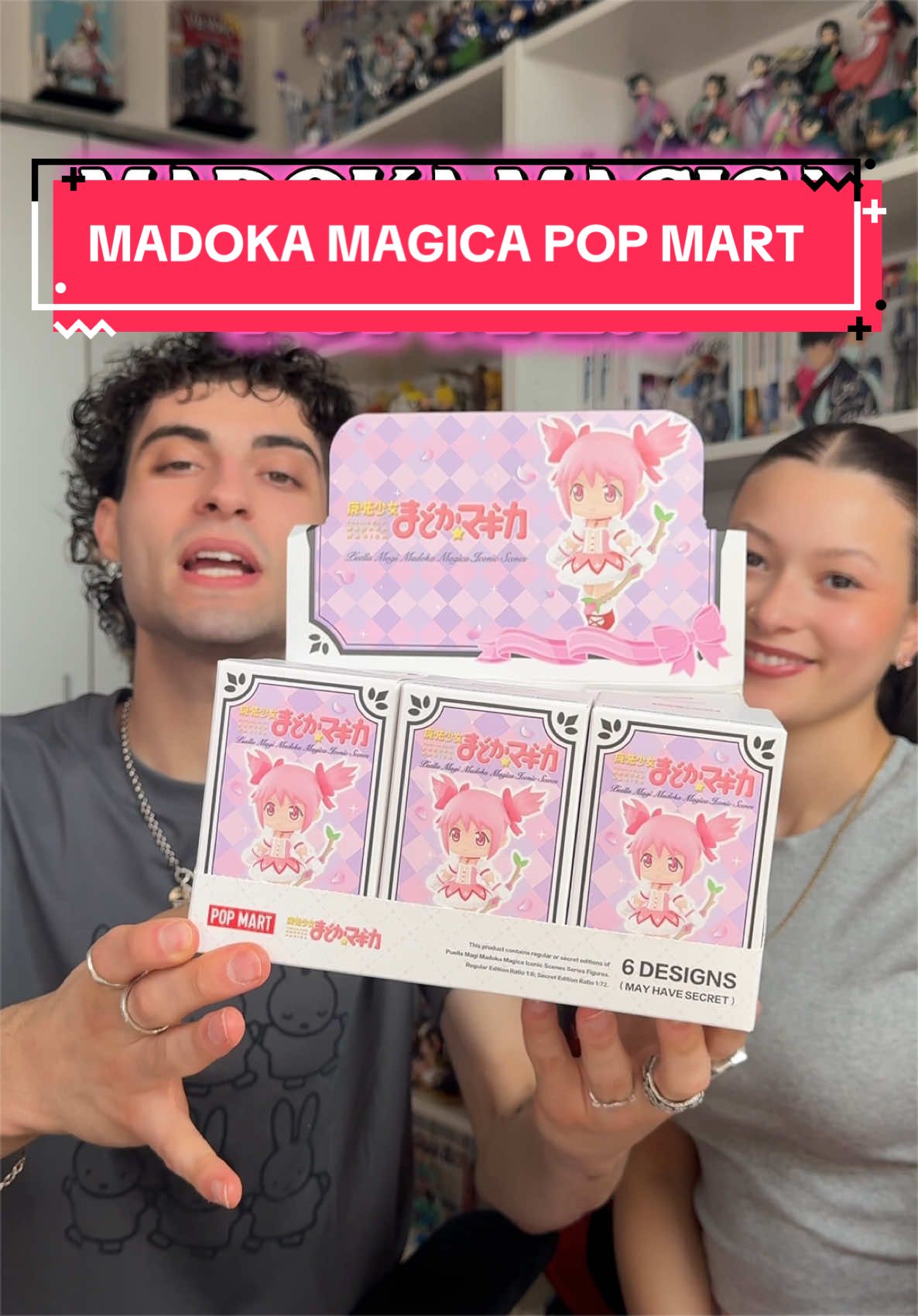 TikTok post by @paul.soles for POP MART US Localshop. Caption reads: Opening The new Madoka Magica @POP MART US LOCAL....