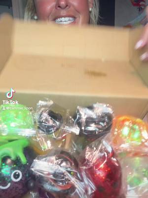 TikTok post by @cammie_spon for Joyfy-US. Caption reads: These Halloween squishies are perfect & so....