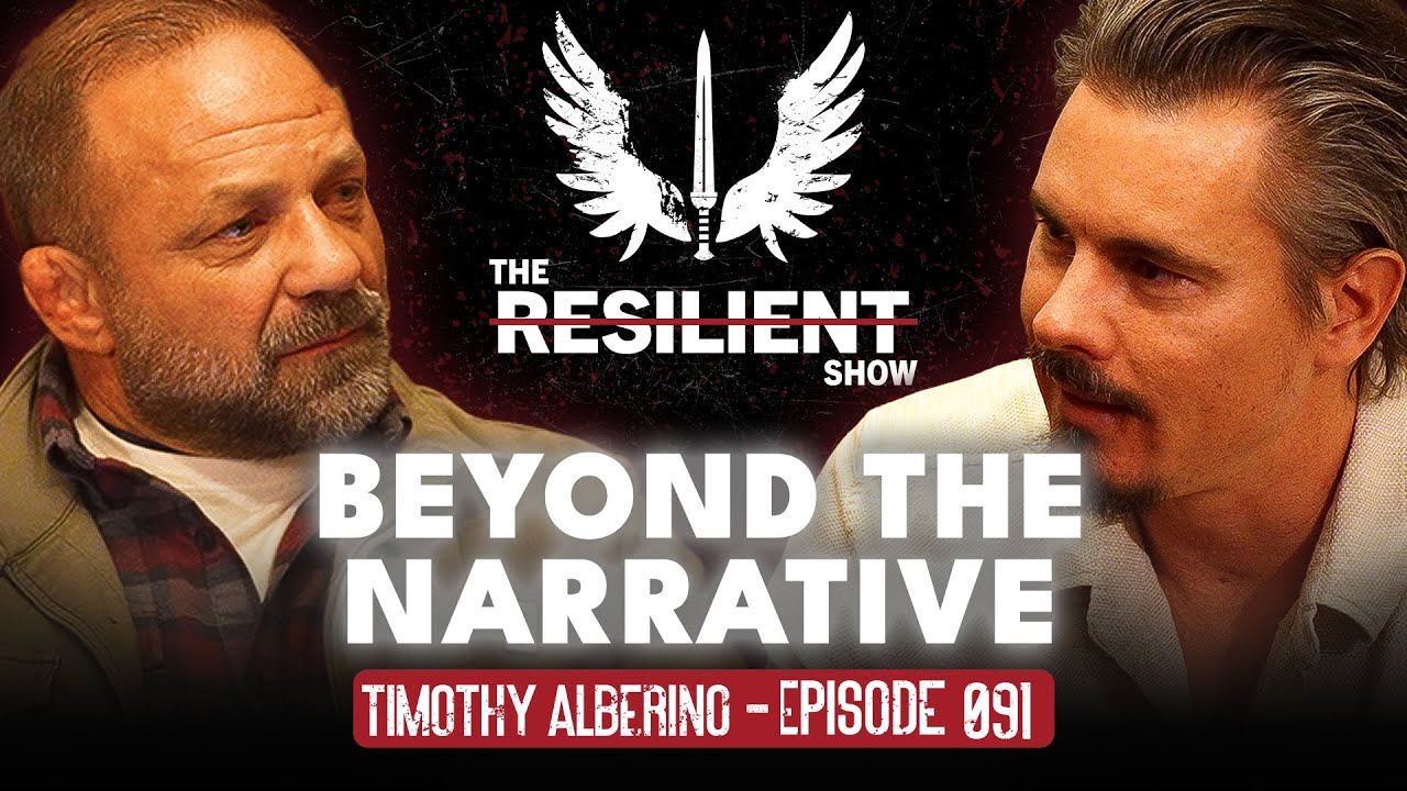 YouTube post by @ResilientShow for Vortex Optics. Caption reads: Tim Alberino Shares The Terrifying Truth About....