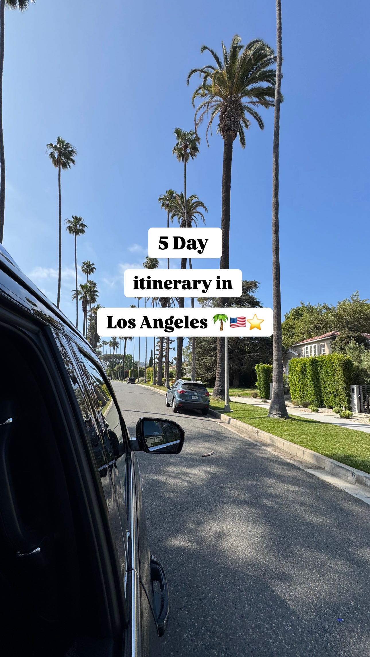 Instagram post by @prettylittlelondon for Discover Los Angeles. Caption reads: Save this itinerary for your next trip to LA!....