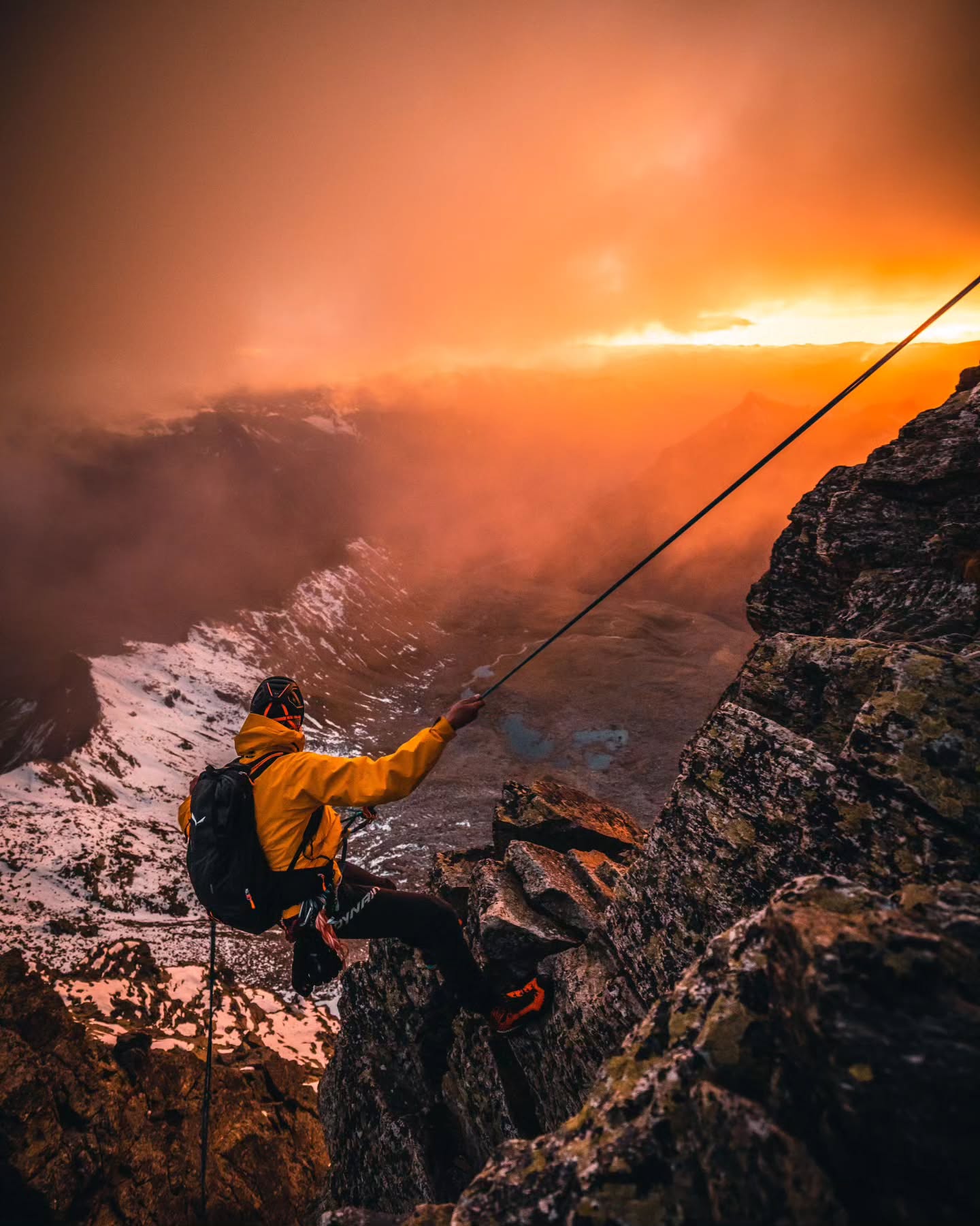 Instagram post by @damian_goeldi for Switzerland. Caption reads: Golden light, golden memories. 🌄🏔

#sunsetlovers....