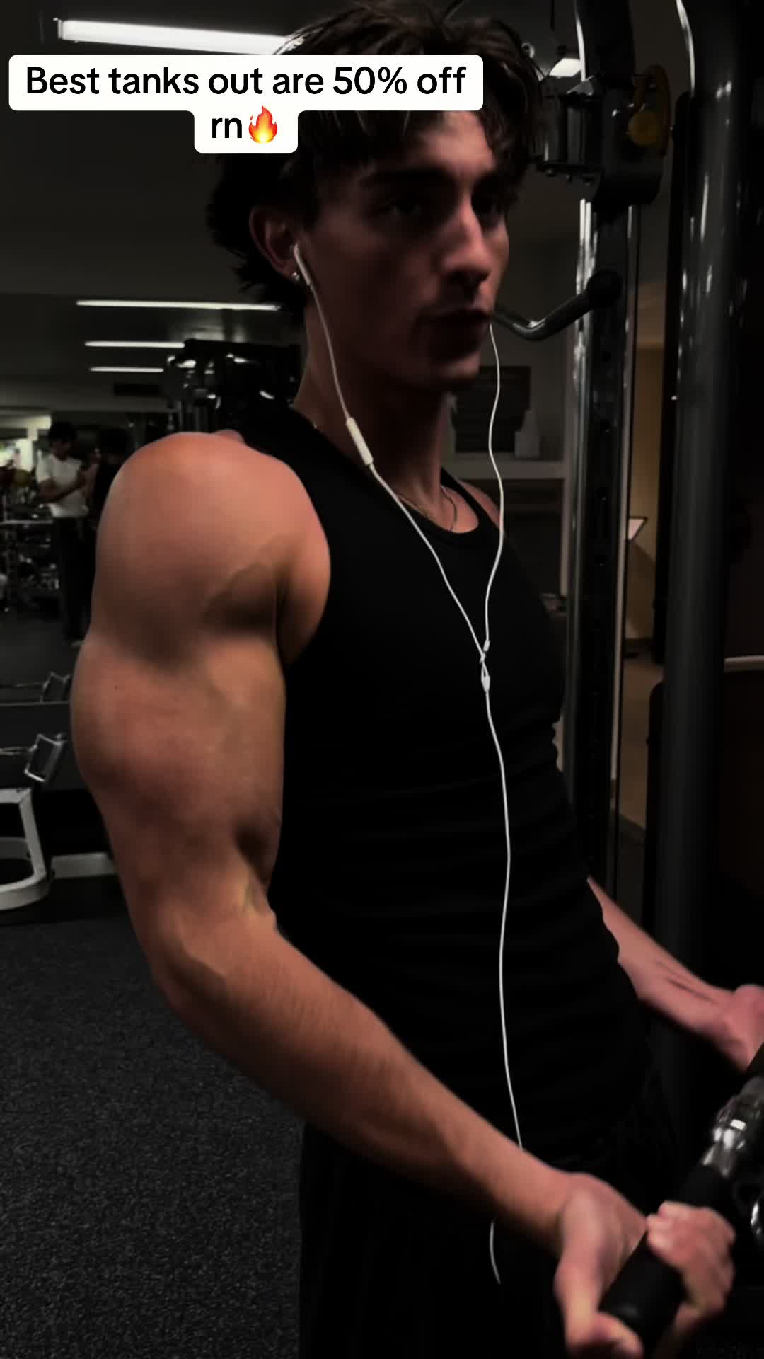 TikTok post by @_r00ney for Squidhaus. Caption reads: best tanks out fs @Haus Apparel #fyp #gymwear....