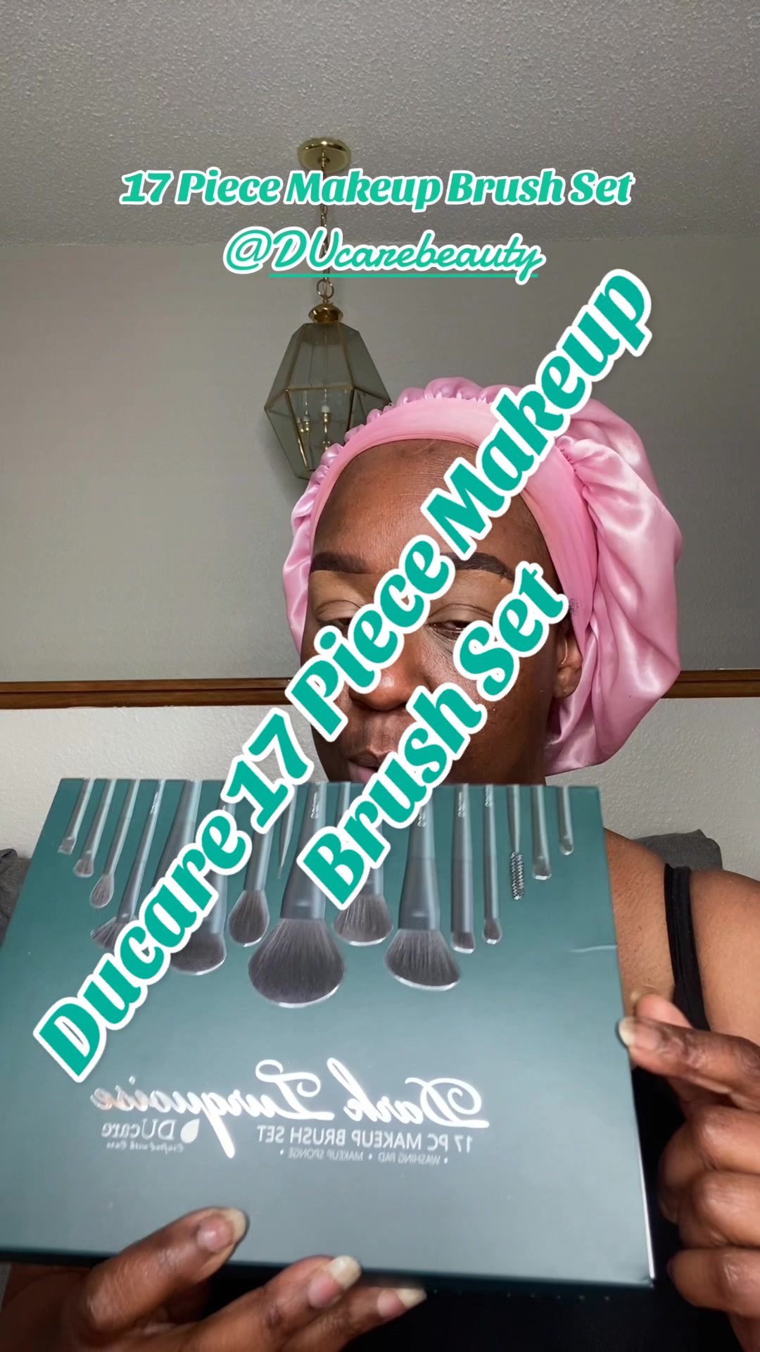 TikTok post by @slayedbyshea for DUcare Beauty. Caption reads: Great quality brushes @DUcare beauty....