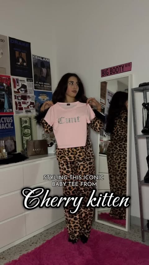 Instagram post by @denise.vrs for Cherrykitten. Caption reads: 𝕮𝖚𝖓𝖙 🤭

baby tee from @cherrykitten_official....