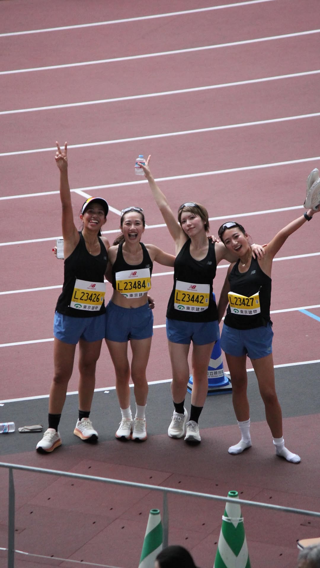 Instagram post by @happy_story_14 for New Balance. Caption reads: 20205.10.19 
TOKYO LEGACY HALF MARATHON....