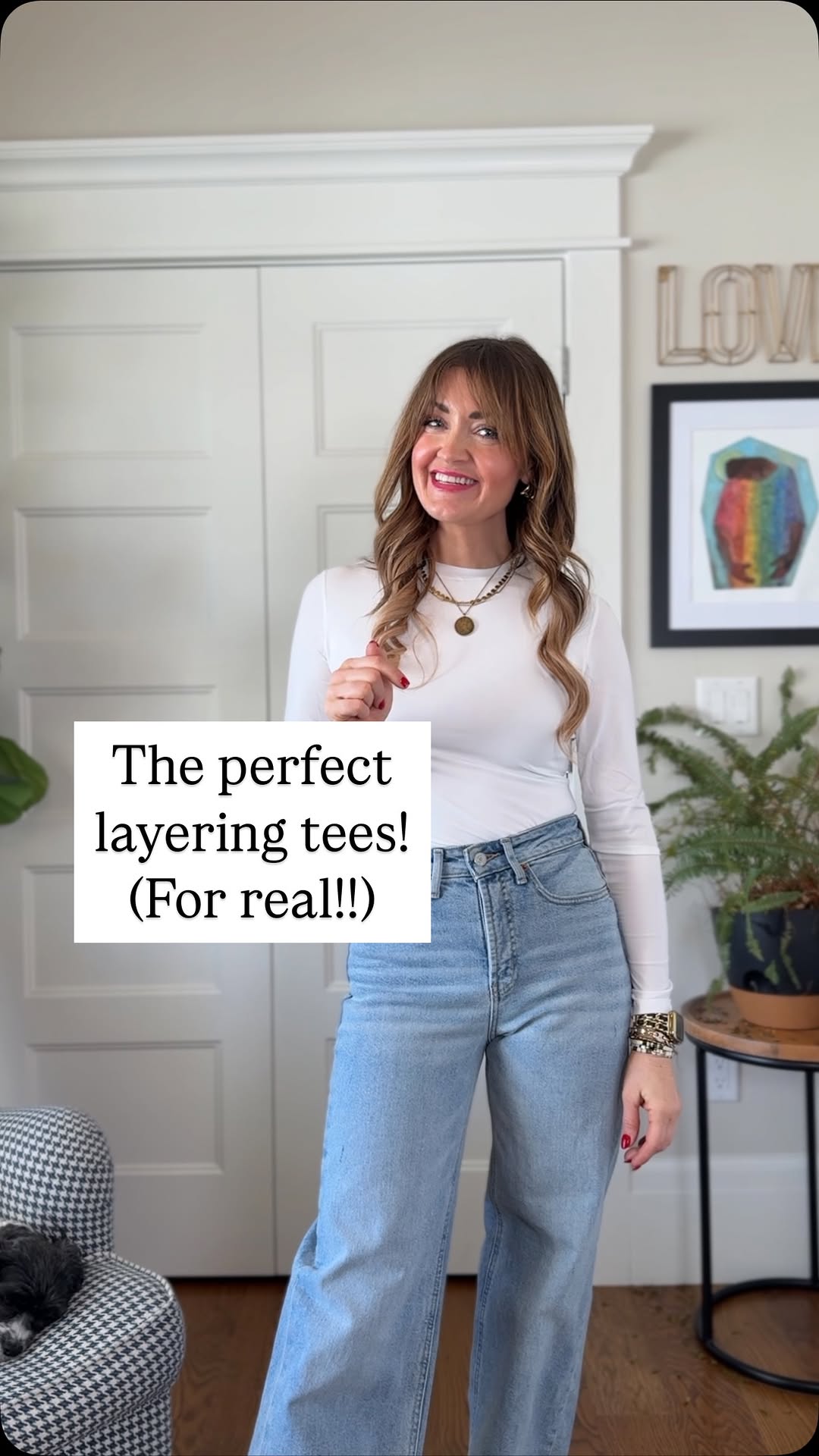 Instagram post by @thatjuliegirl for PUMIEY. Caption reads: Comment BASE to shop this TERRIFIC double layer....
