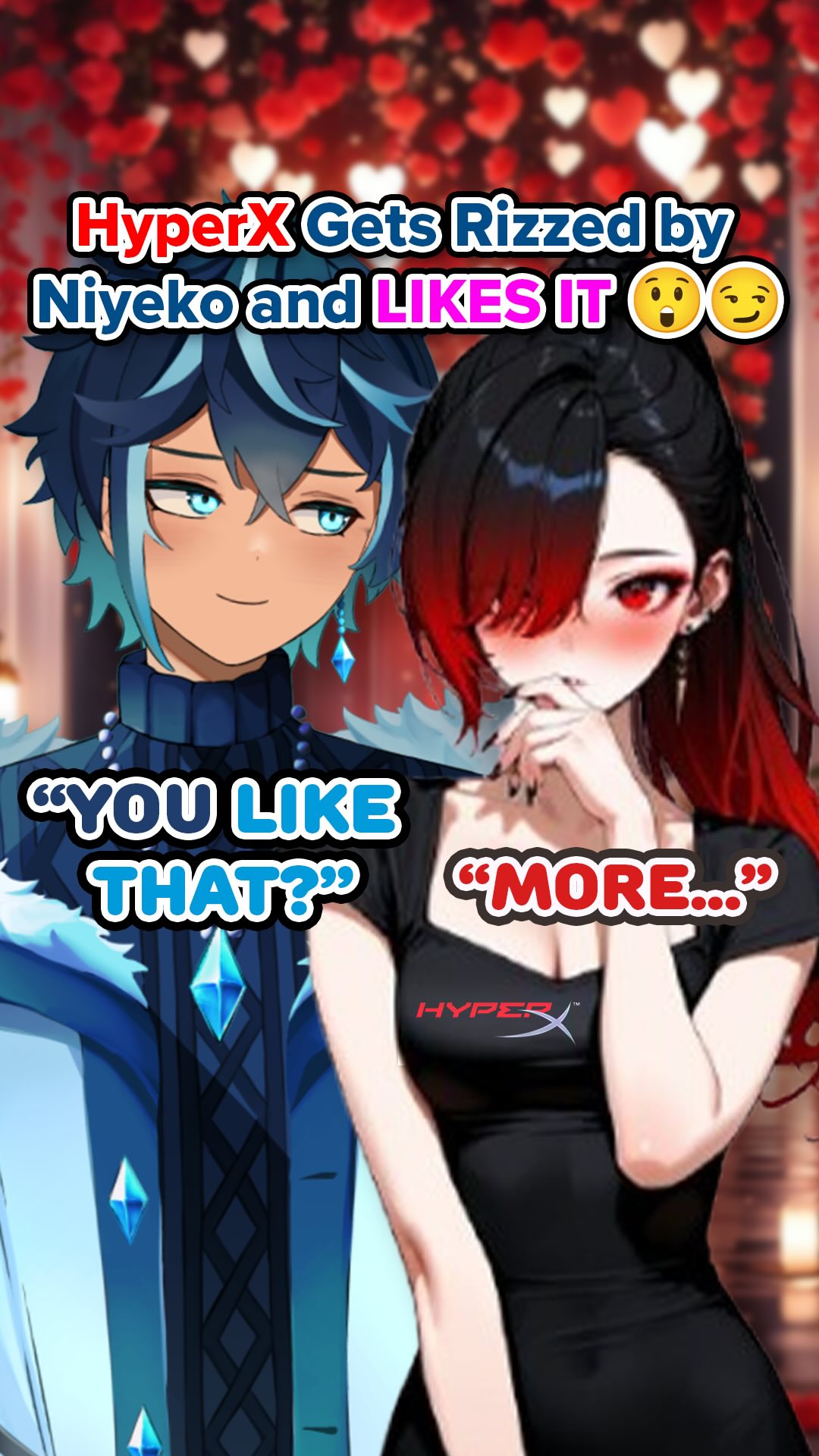 Instagram post by @niyekovt for HyperX. Caption reads: WHY IS @hyperx BEING NASTY TOO?! 😭 (❄️Twitch:....