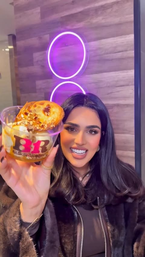 Instagram post by @gracemsaad for Baskin-Robbins. Caption reads: @baskinrobbinskuwait new pastel del nata ice cream....