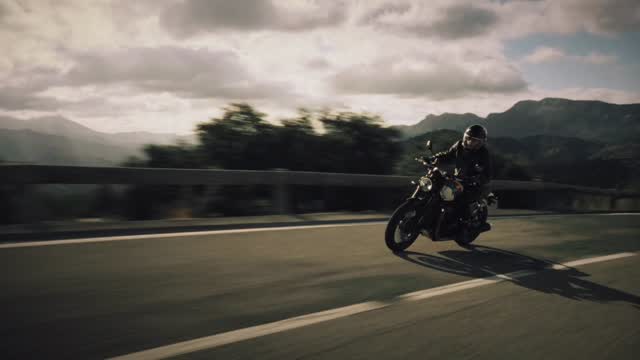 Instagram post by @jaketkiszka for Triumph Motorcycles. Caption reads: Beneath the distant and daring skies; thank you....